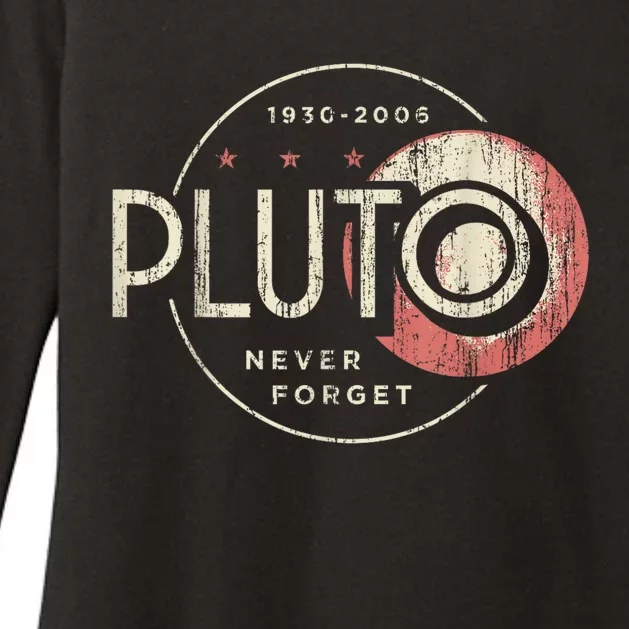 Pluto Never Forget Funny Pluto Pluto Lover Pluto Womens CVC Long Sleeve Shirt