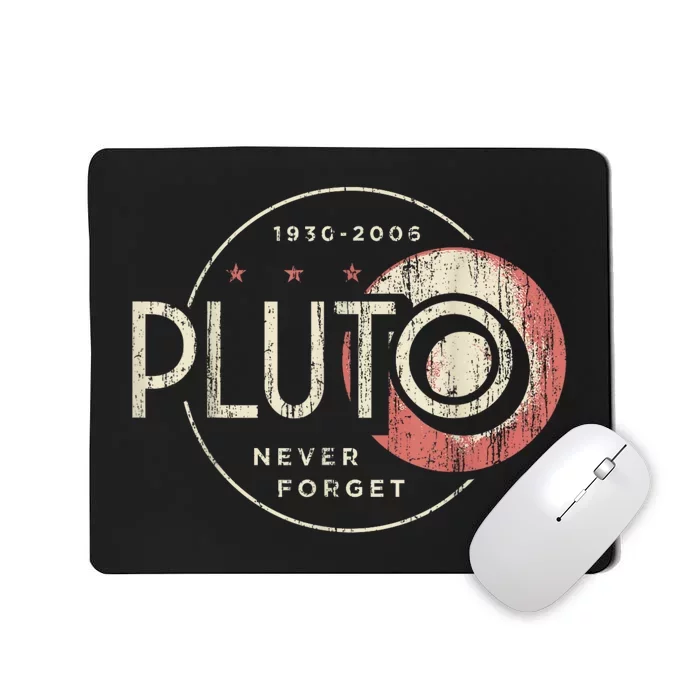 Pluto Never Forget Funny Pluto Pluto Lover Pluto Mousepad