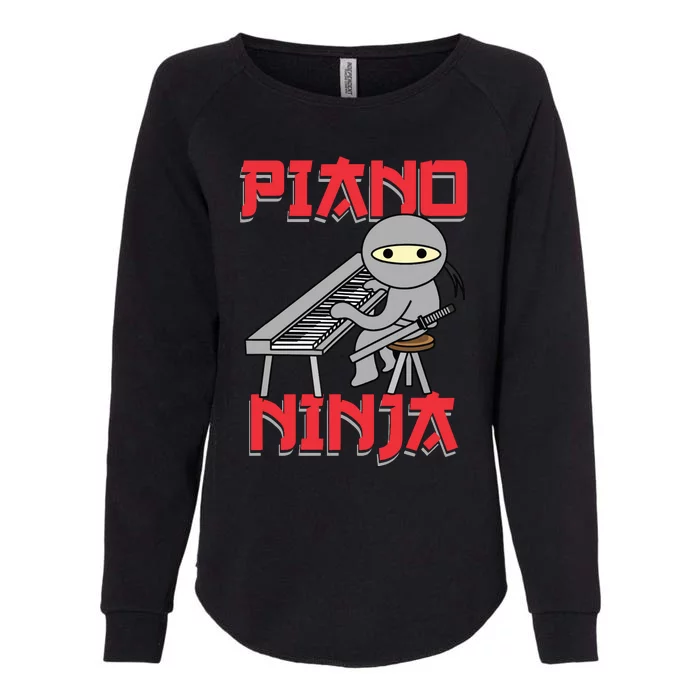 Piano Ninja Funny Keyboard Player Pianist Gift Womens California Wash Sweatshirt