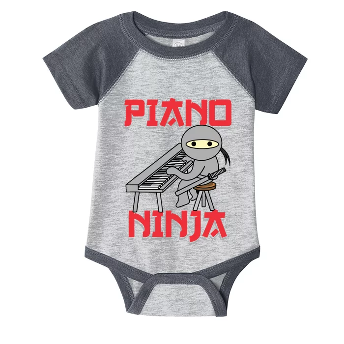 Piano Ninja Funny Keyboard Player Pianist Gift Infant Baby Jersey Bodysuit