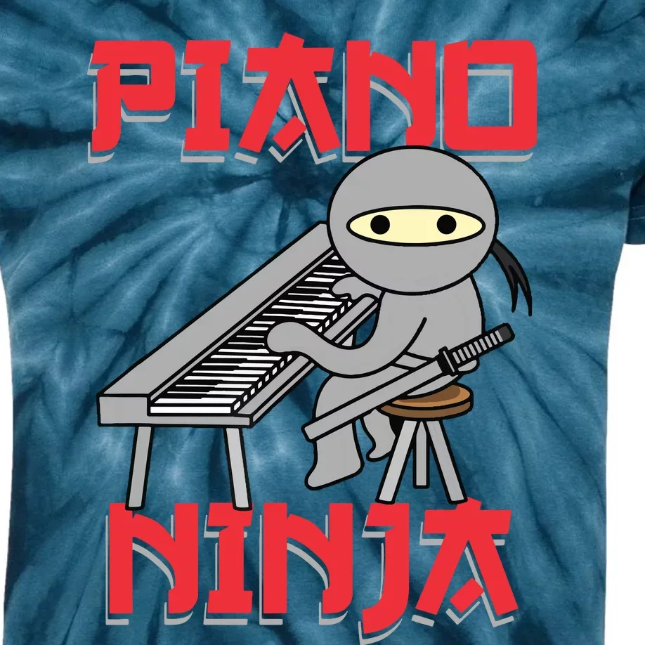 Piano Ninja Funny Keyboard Player Pianist Gift Kids Tie-Dye T-Shirt