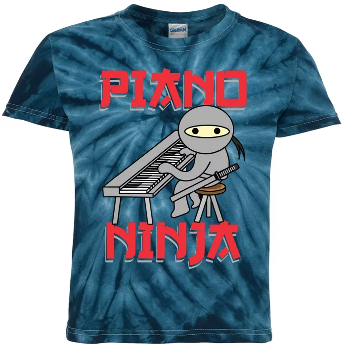 Piano Ninja Funny Keyboard Player Pianist Gift Kids Tie-Dye T-Shirt