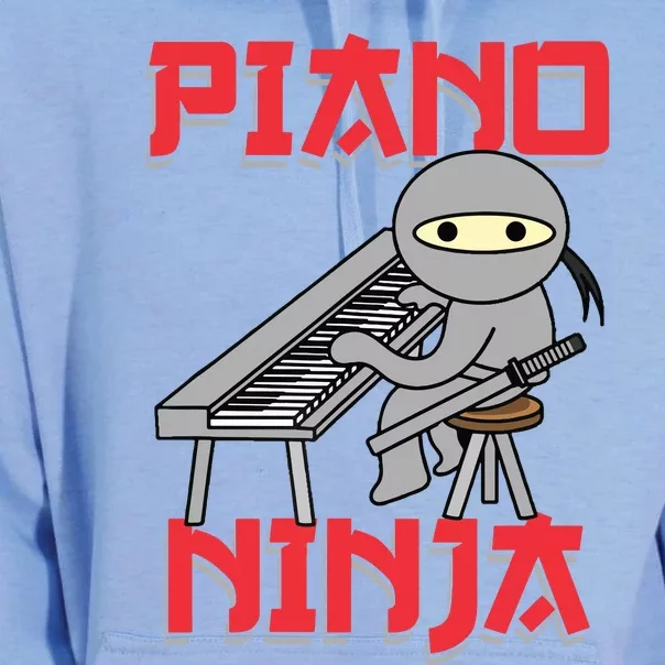 Piano Ninja Funny Keyboard Player Pianist Gift Unisex Surf Hoodie