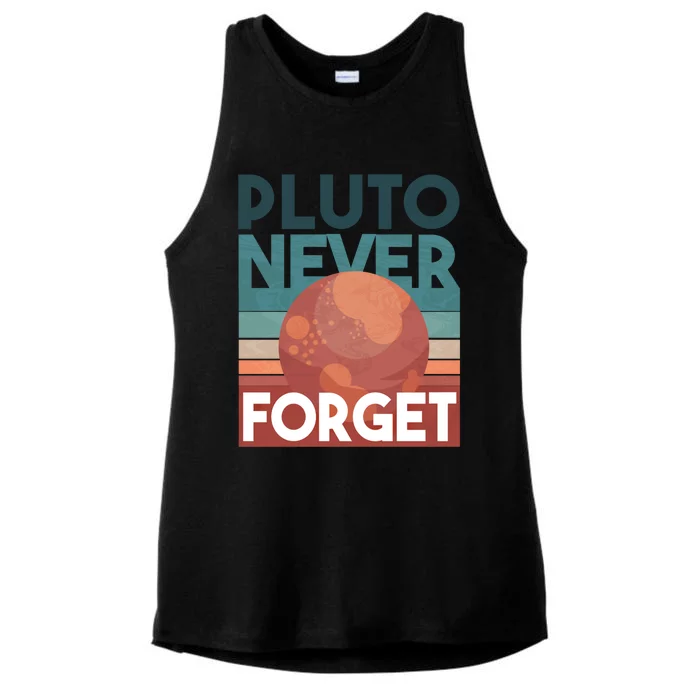 Pluto Never Forget Gift Ladies Tri-Blend Wicking Tank