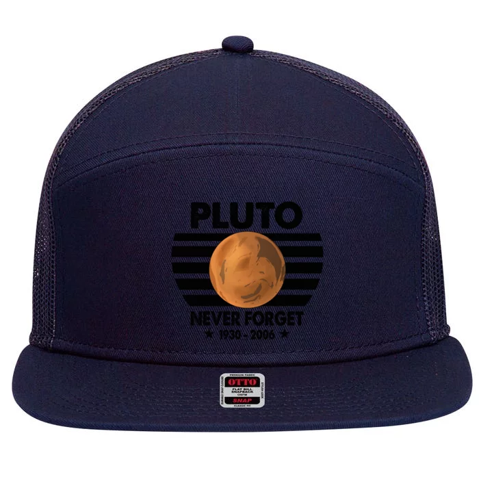 Pluto Never Forget Gift 7 Panel Mesh Trucker Snapback Hat