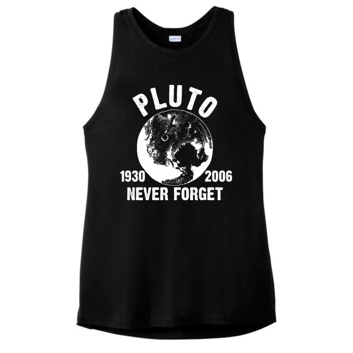 Pluto Never Forget 1930/2006 Ladies Tri-Blend Wicking Tank