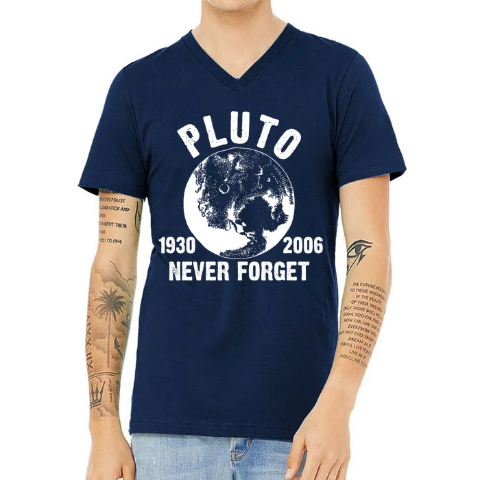 Pluto Never Forget 1930/2006 V-Neck T-Shirt