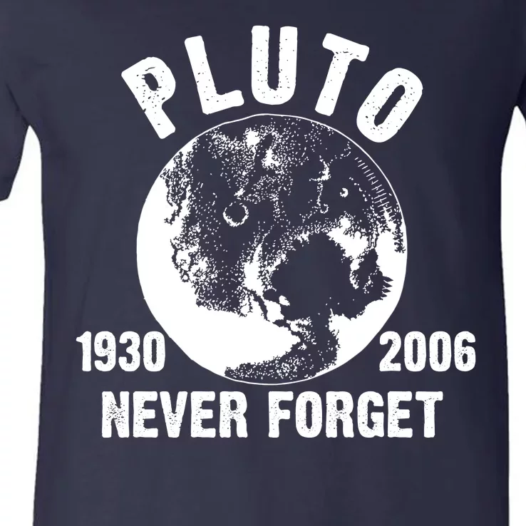 Pluto Never Forget 1930/2006 V-Neck T-Shirt