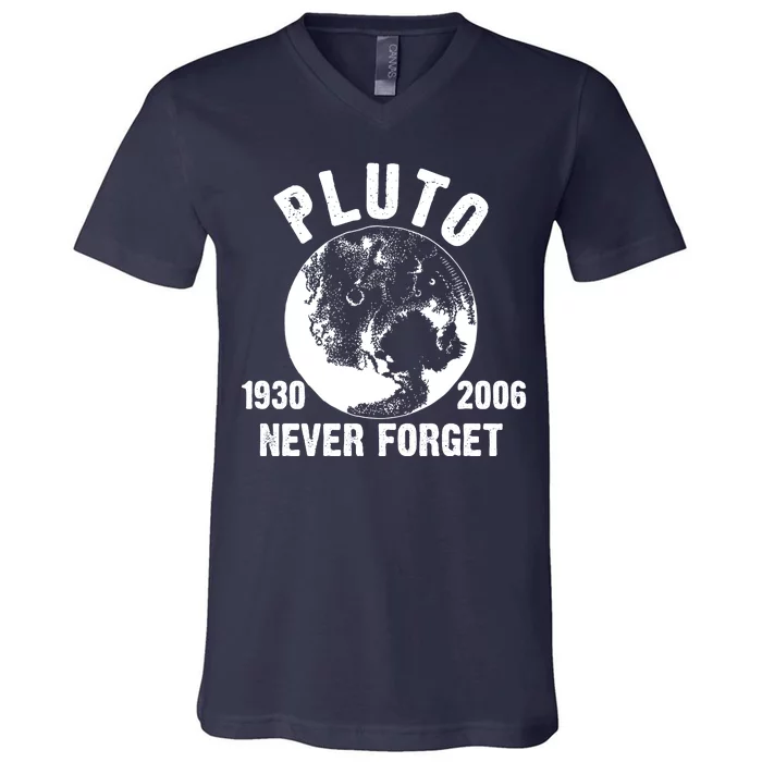 Pluto Never Forget 1930/2006 V-Neck T-Shirt