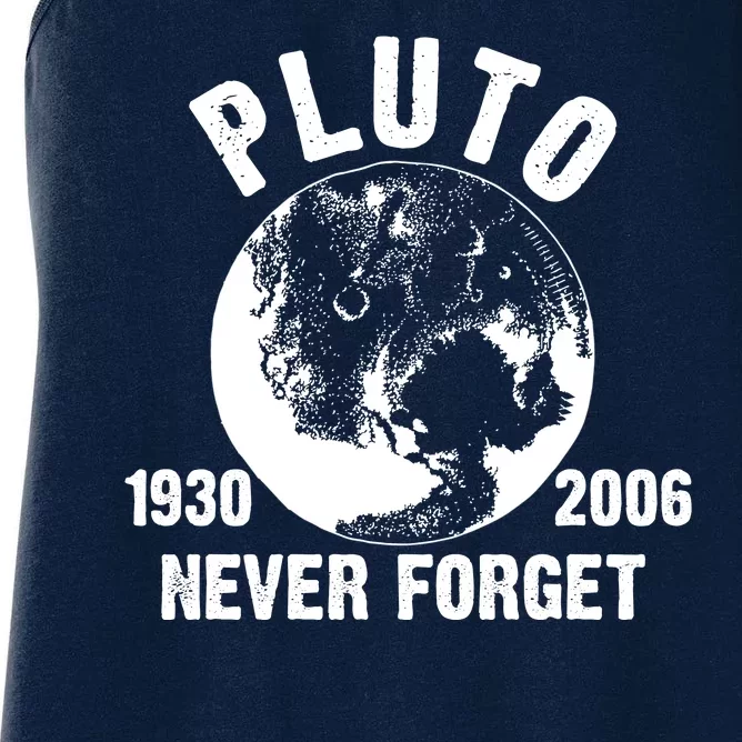 Pluto Never Forget 1930/2006 Women's Racerback Tank