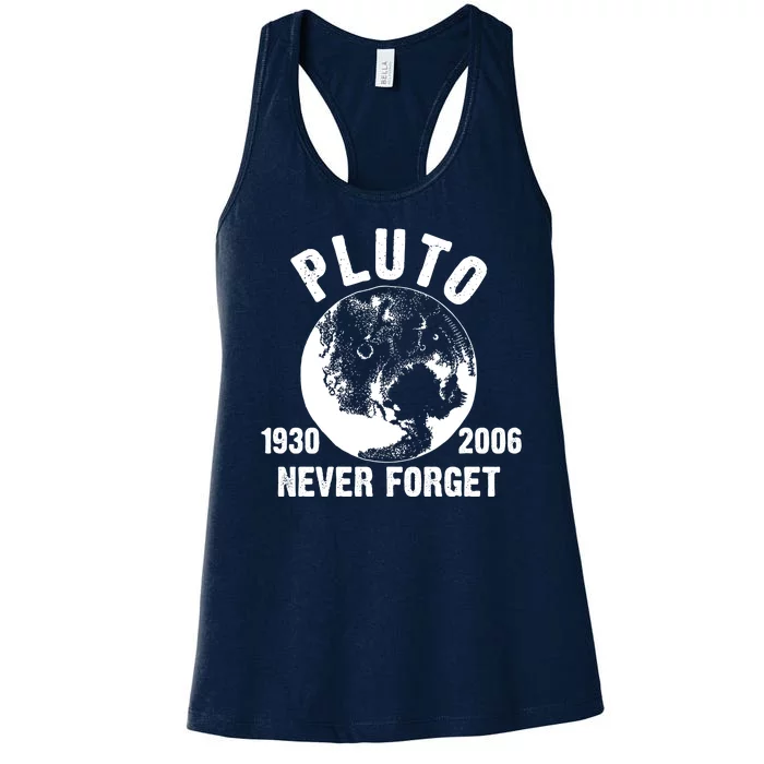 Pluto Never Forget 1930/2006 Women's Racerback Tank