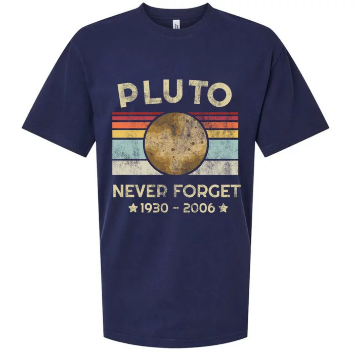 Pluto Never Forget Retro Funny Vintage Gift Sueded Cloud Jersey T-Shirt