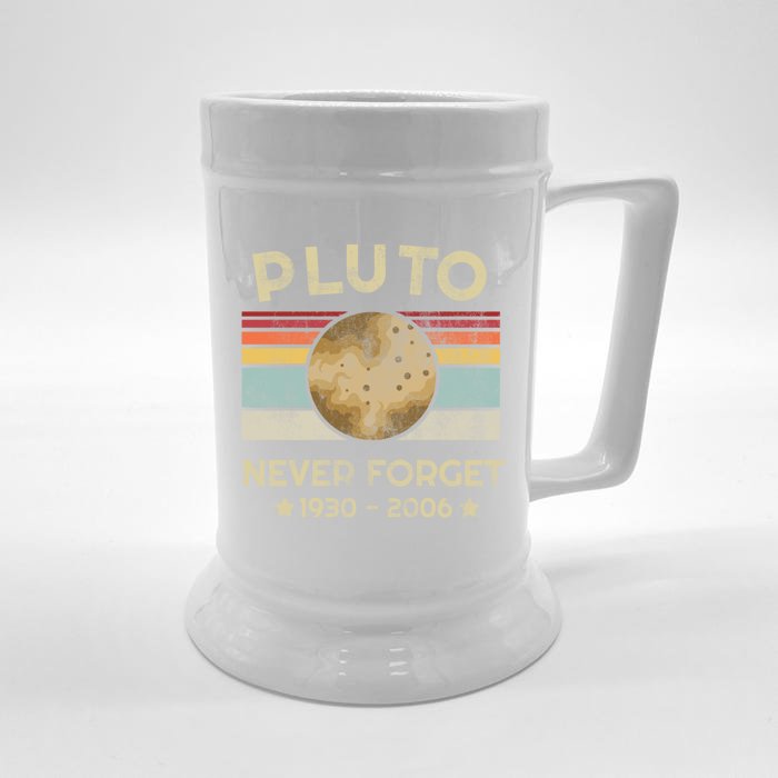 Pluto Never Forget Retro Funny Vintage Gift Front & Back Beer Stein