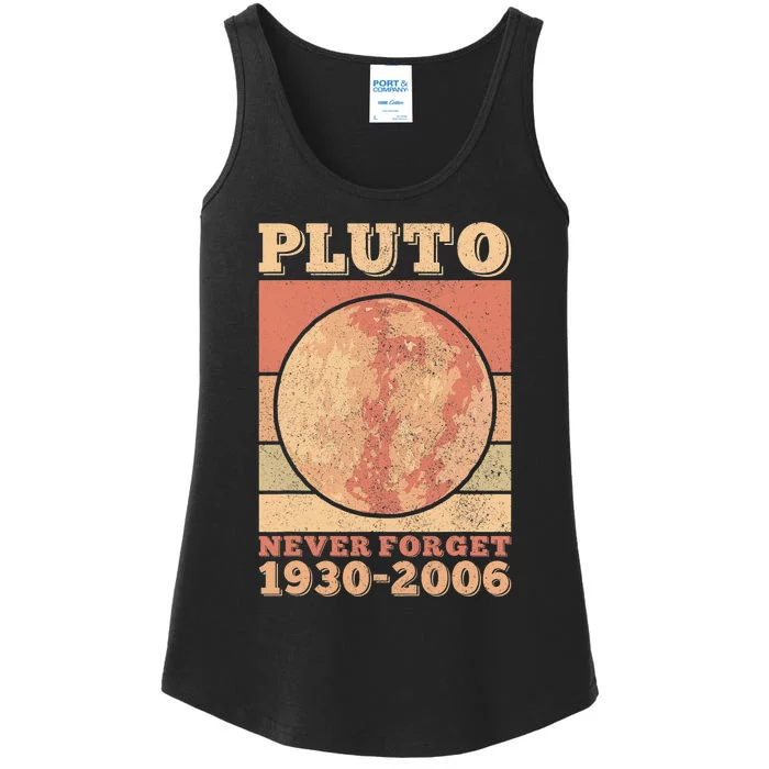 Pluto Never Forget Space Science Astronomy Men Women Funny Ladies Essential Tank