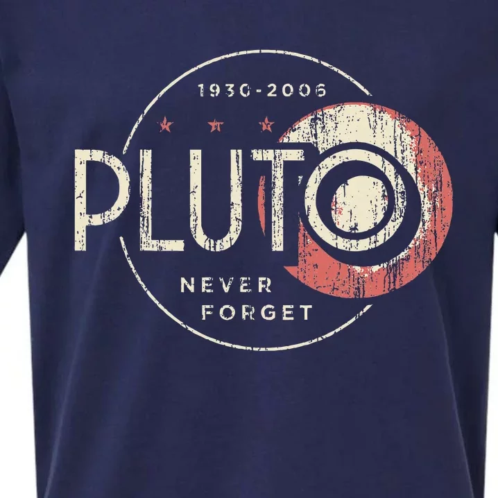 Pluto Never Forget Funny Pluto Pluto Lover Pluto Sueded Cloud Jersey T-Shirt