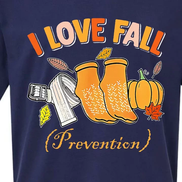 Pt Nurse Fall I Love Fall Prevention Fall Physical Therapy Sueded Cloud Jersey T-Shirt