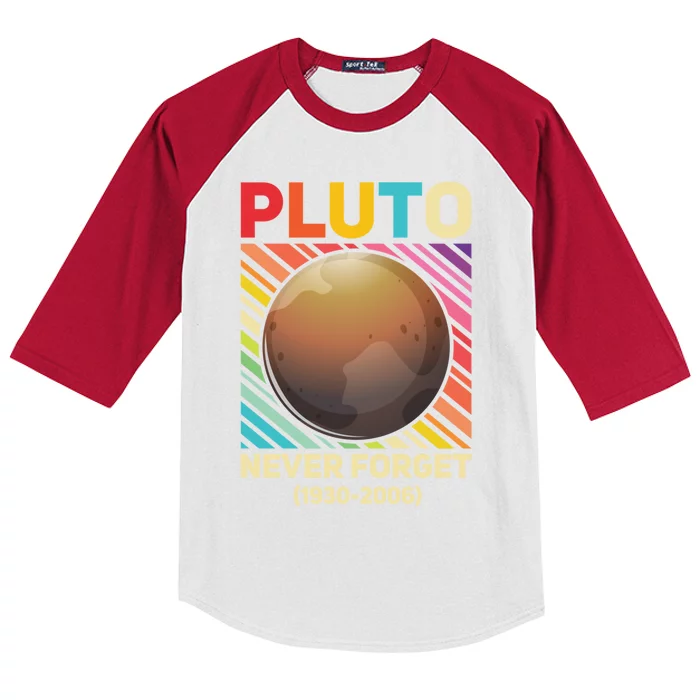 Pluto Never Forget Tee Gift Kids Colorblock Raglan Jersey