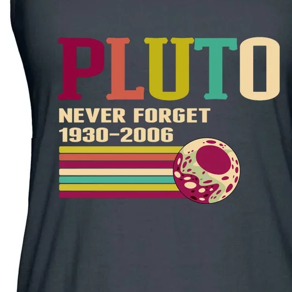 Pluto Never Forget 19302006 Solar System Planet Ladies Essential Flowy Tank