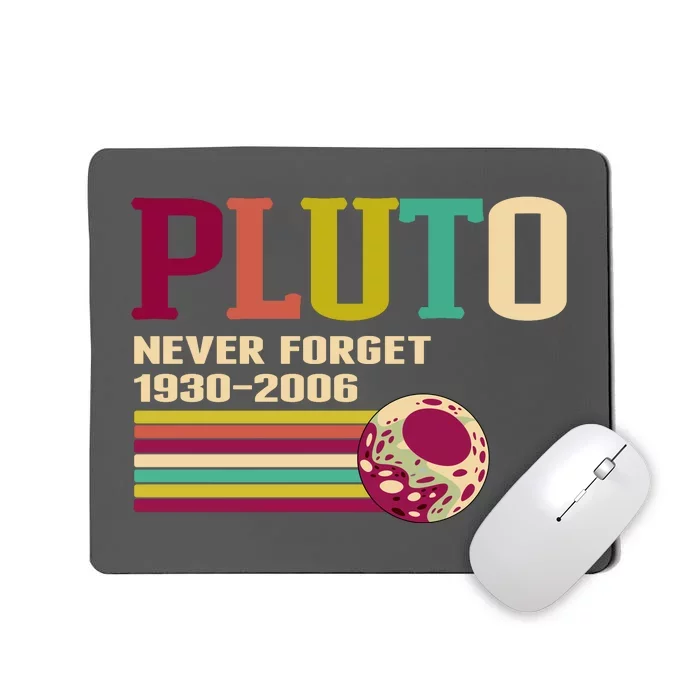 Pluto Never Forget 19302006 Solar System Planet Mousepad