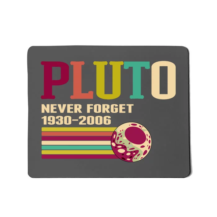 Pluto Never Forget 19302006 Solar System Planet Mousepad