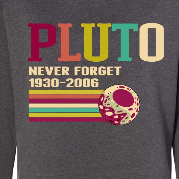 Pluto Never Forget 19302006 Solar System Planet Womens California Wash Sweatshirt