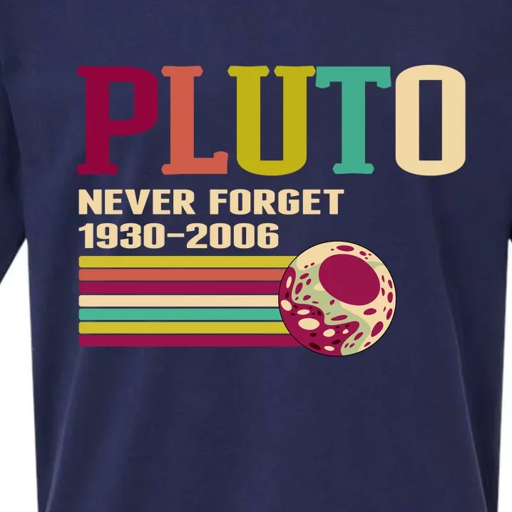 Pluto Never Forget 19302006 Solar System Planet Sueded Cloud Jersey T-Shirt