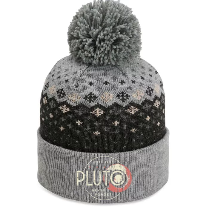 Pluto Never Forget Funny Pluto Pluto Lover Pluto The Baniff Cuffed Pom Beanie