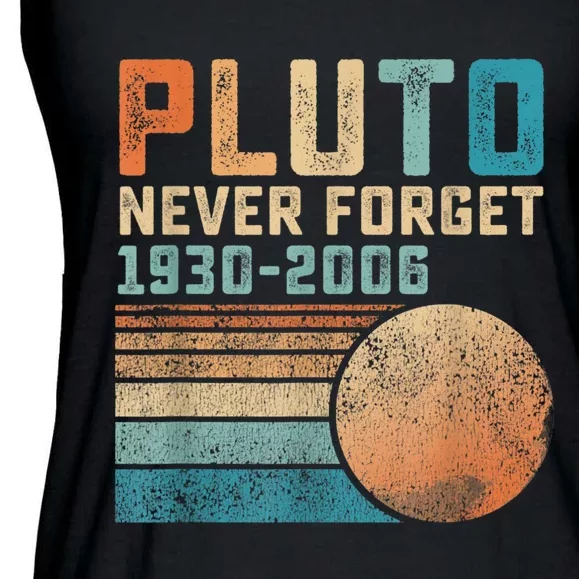 Pluto Never Forget Ladies Essential Flowy Tank