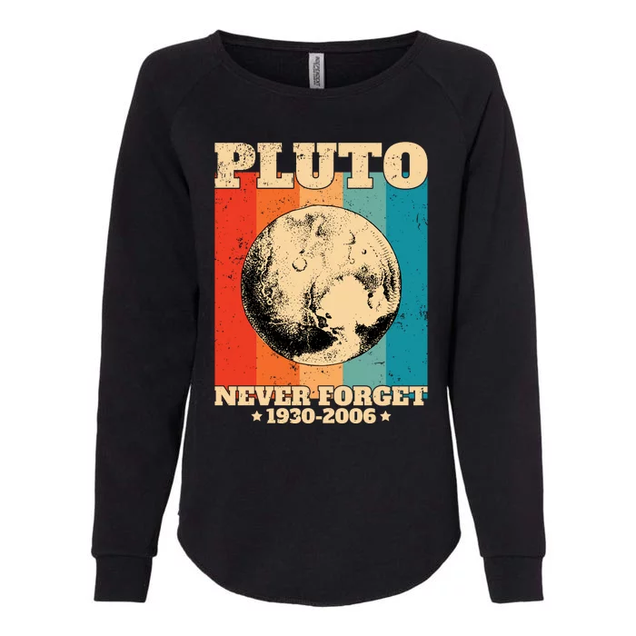 Pluto Never Forget 1930 2006 Womens California Wash Sweatshirt