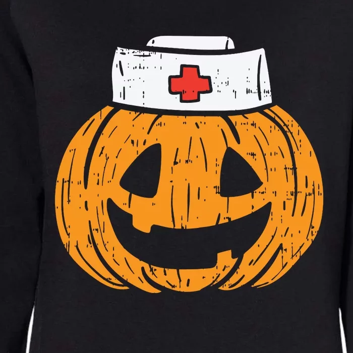 Pumpkin Nurse Funny Scary Halloween Costume Rn Cna Icu Girl Womens California Wash Sweatshirt