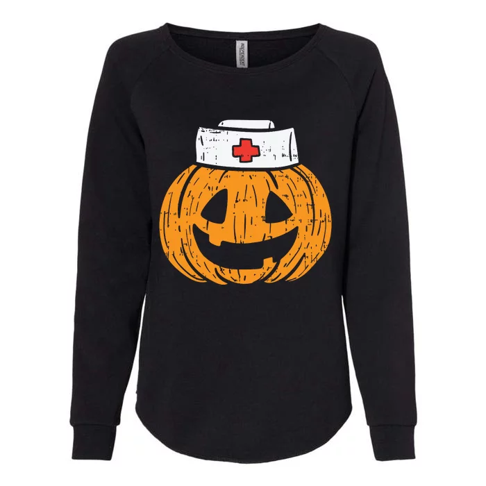 Pumpkin Nurse Funny Scary Halloween Costume Rn Cna Icu Girl Womens California Wash Sweatshirt