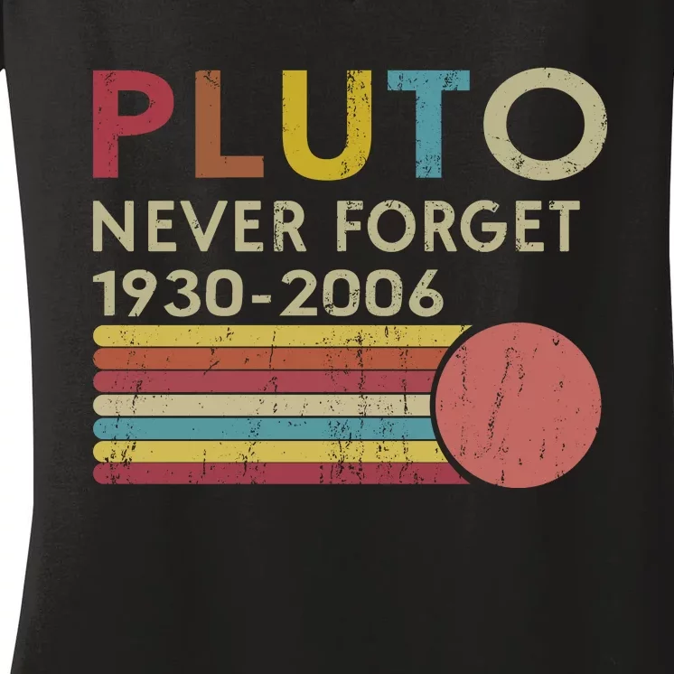 Pluto Never Forget 1930 Women's V-Neck T-Shirt