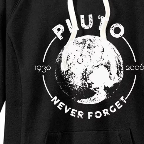 Pluto Never Forget 1930 2006 Planet Space Science Astronomy Women's Fleece Hoodie