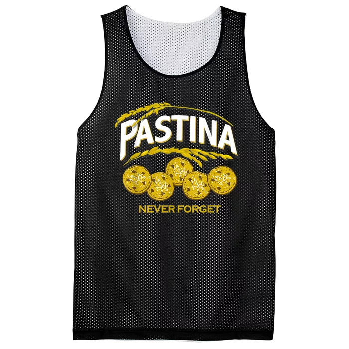 Pastina Never Forget Funny Food Lover Mesh Reversible Basketball Jersey Tank