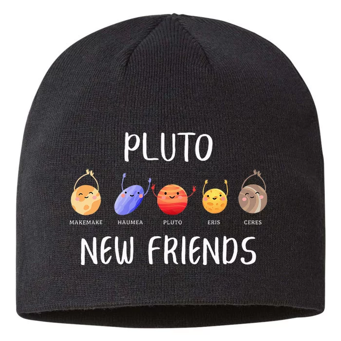 Pluto New Friends Dwarf Planets Funny Astronomy Science 8 1/2in Sustainable Knit Beanie