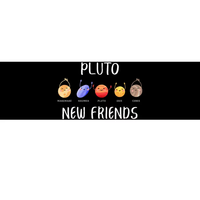 Pluto New Friends Dwarf Planets Funny Astronomy Science Bumper Sticker