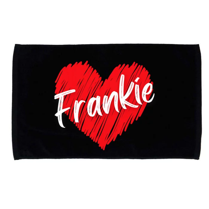 Personalized Name Frankie I Love Frankie Heart Vintage Microfiber Hand Towel