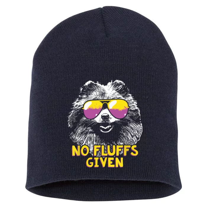 Pomeranian No Fluffs Funny Short Acrylic Beanie