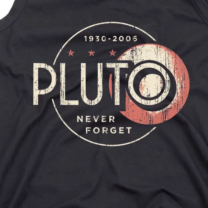 Pluto Never Forget Funny Pluto Pluto Lover Pluto Tank Top