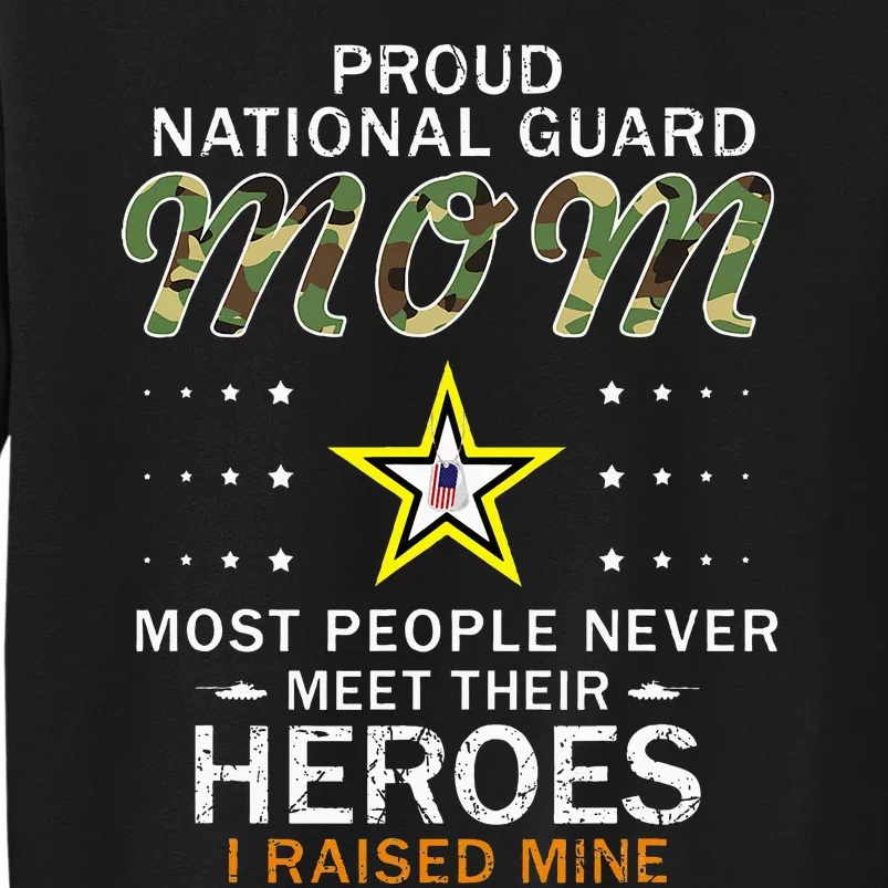 Proud National Guard Mom I Raised My Heroes Camouflage Army Sweatshirt