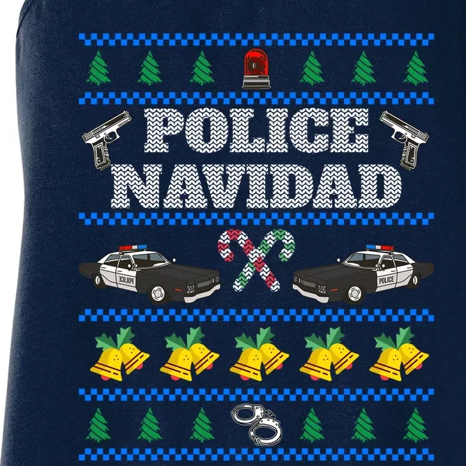 Police Navidad Gift For Christmas Women's Racerback Tank