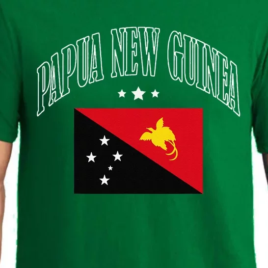 Papua New Guinea Flag Patriotic Throwback Pajama Set