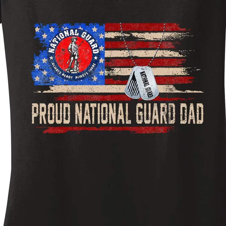 Proud National Guard Graduation Proud National Guard Dad Women's V-Neck T-Shirt