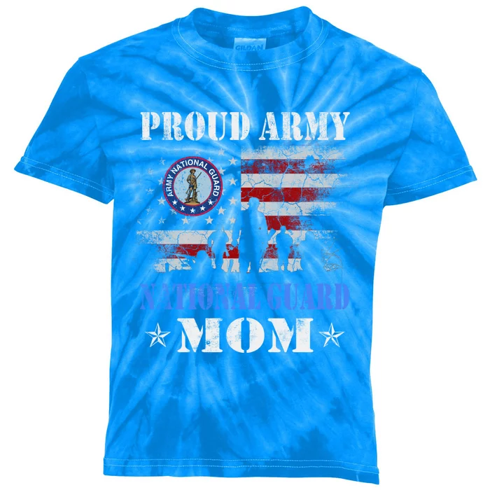 Proud National Guard Mom Veterans Day Gift Kids Tie-Dye T-Shirt