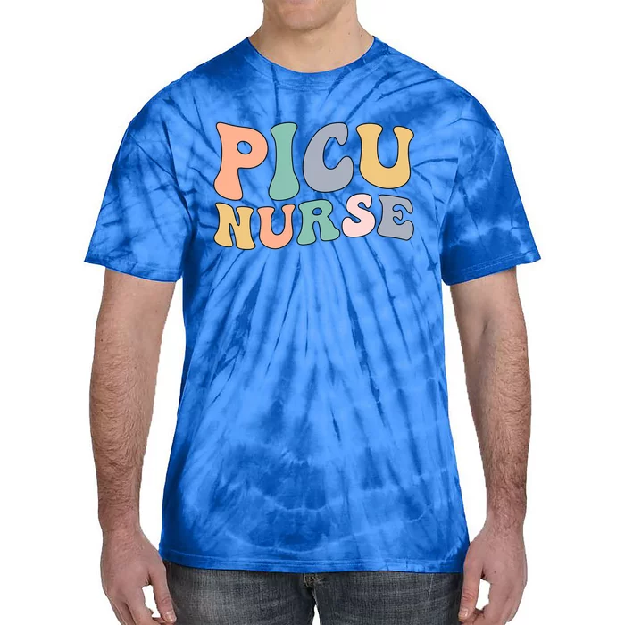 Picu Nurse Groovy Pediatric Intensive Care Unit Gift Tie-Dye T-Shirt