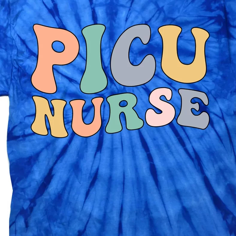 Picu Nurse Groovy Pediatric Intensive Care Unit Gift Tie-Dye T-Shirt