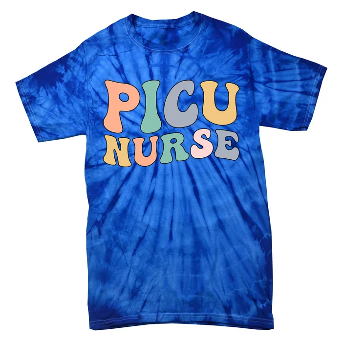 Picu Nurse Groovy Pediatric Intensive Care Unit Gift Tie-Dye T-Shirt