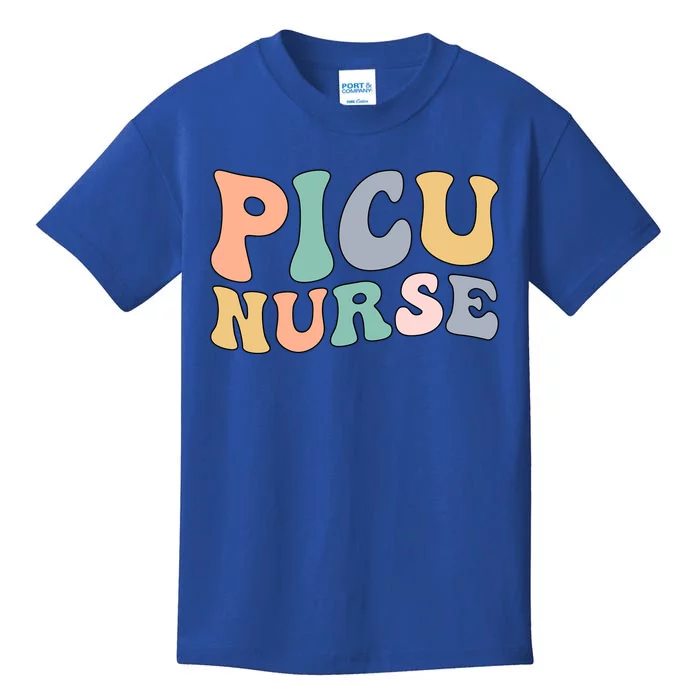 Picu Nurse Groovy Pediatric Intensive Care Unit Gift Kids T-Shirt