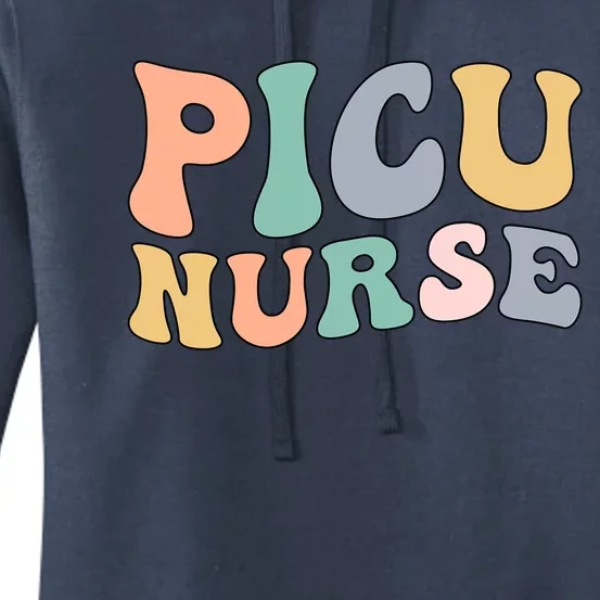 Picu Nurse Groovy Pediatric Intensive Care Unit Gift Women's Pullover Hoodie