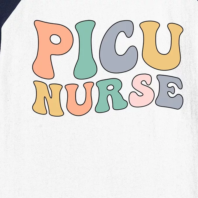 Picu Nurse Groovy Pediatric Intensive Care Unit Gift Baseball Sleeve Shirt